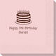 Sophisticated Birthday Cake Napkins Image 2 of 2